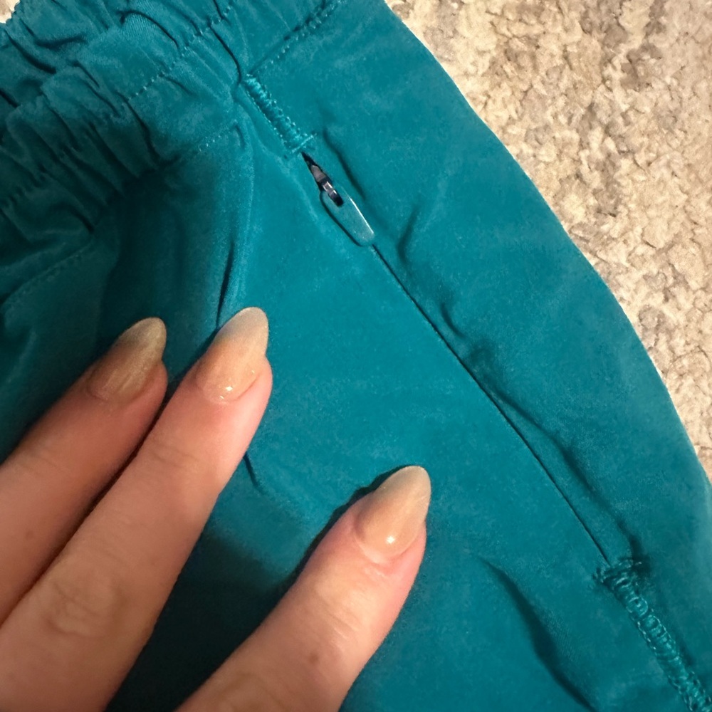 Teal Lululemon hotty Hot 4” Shorts - Picture 3 of 9